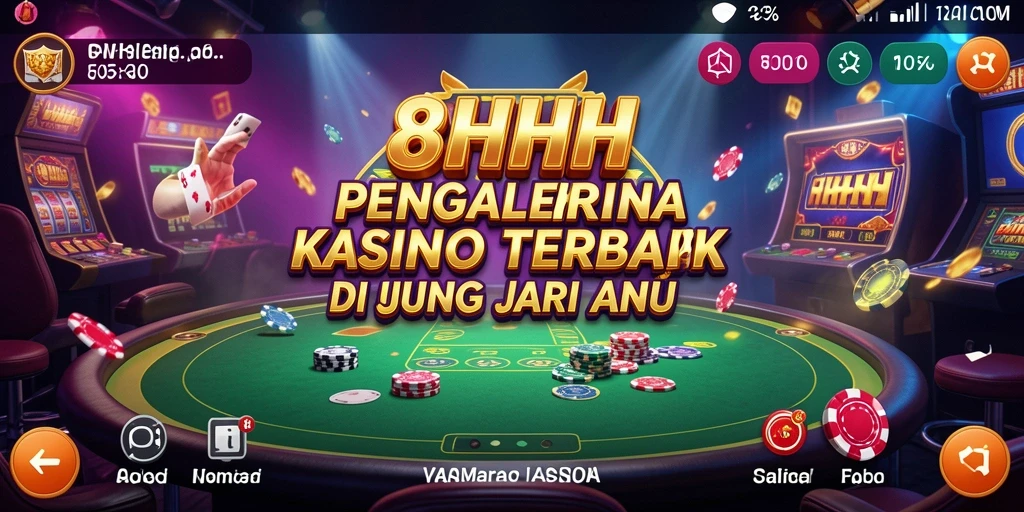 Tampilan menarik gameplay kasino di 8HHH