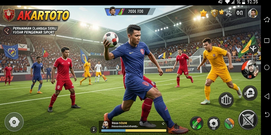 Gameplay seru di AKARTOTO, menciptakan pengalaman olahraga nyata.