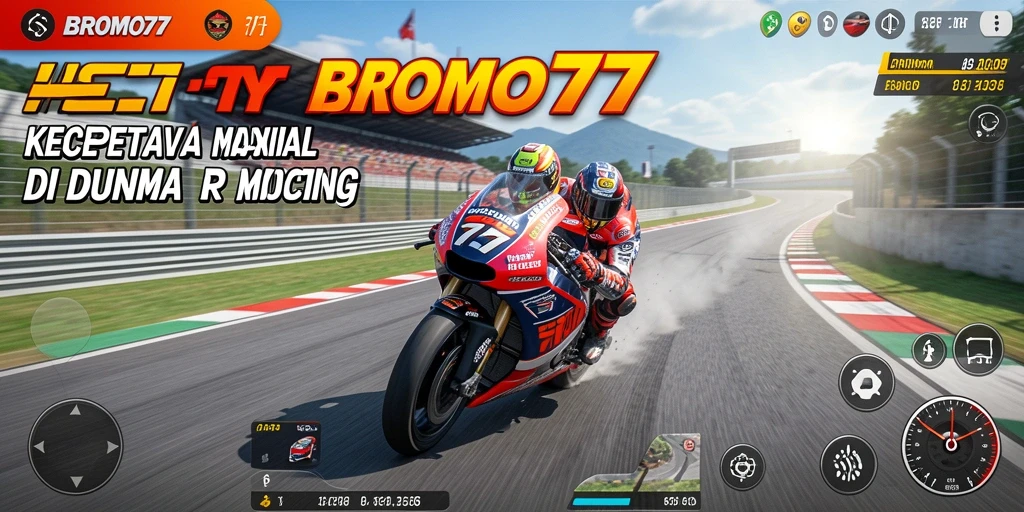 Gameplay seru dan mendebarkan di BROMO77, merasakan kecepatan motor.