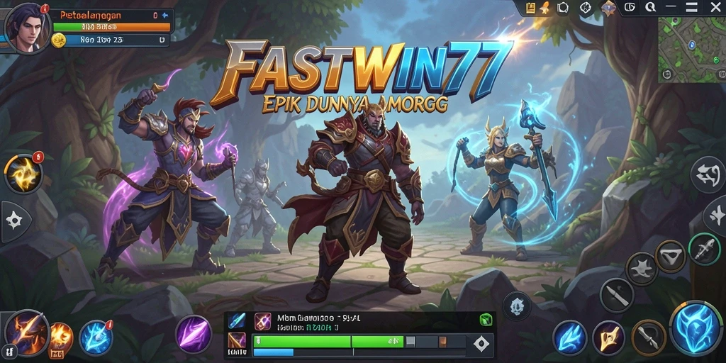 Tampilan gameplay epik dalam dunia fantasi FASTWIN77.