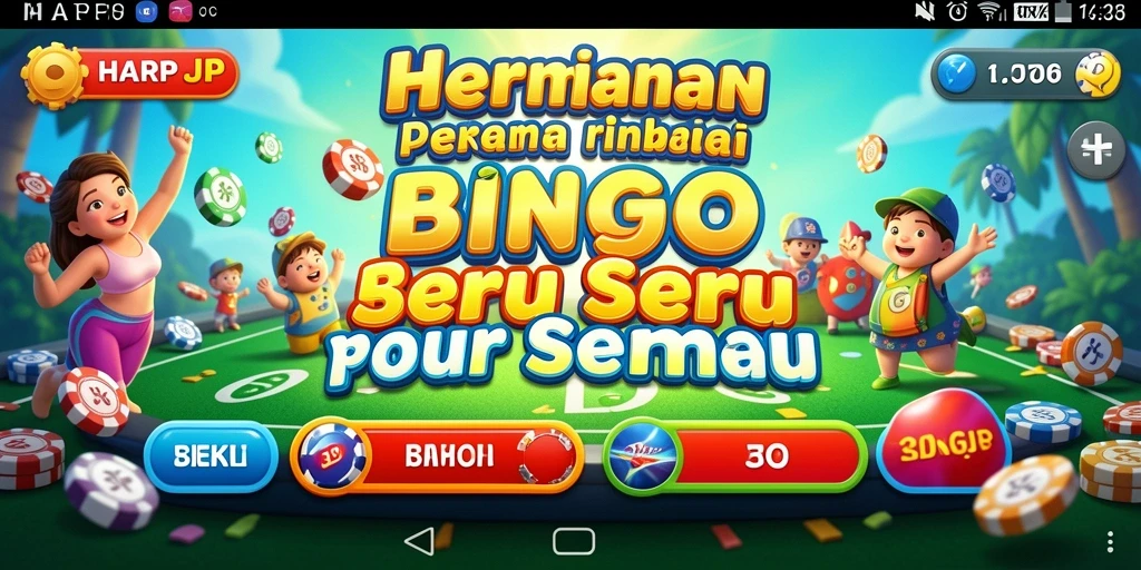 Tampilan gameplay menarik dari game Bingo HARAPJP.