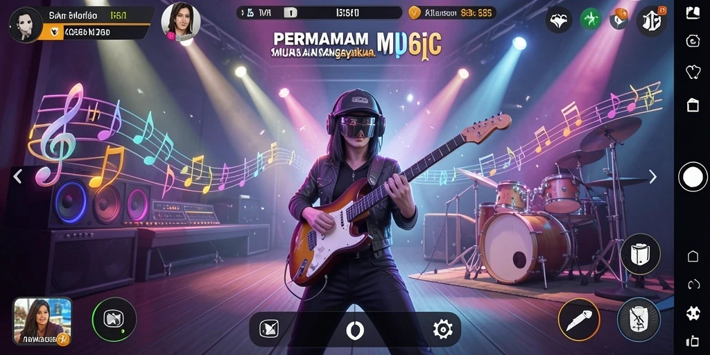 Screenshot gameplay ID66 menampilkan tantangan musik yang seru.