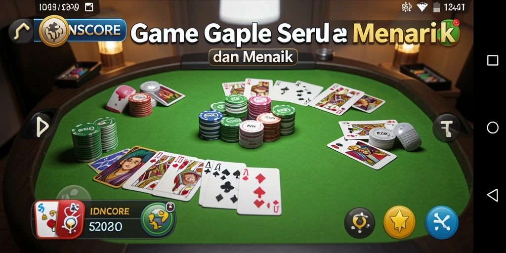 Tampilan gameplay seru dengan antarmuka Gaple yang atraktif.