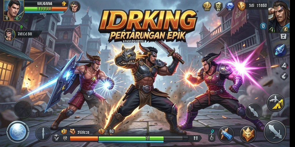 Gameplay seru IDRKING dengan pertarungan yang mendebarkan.