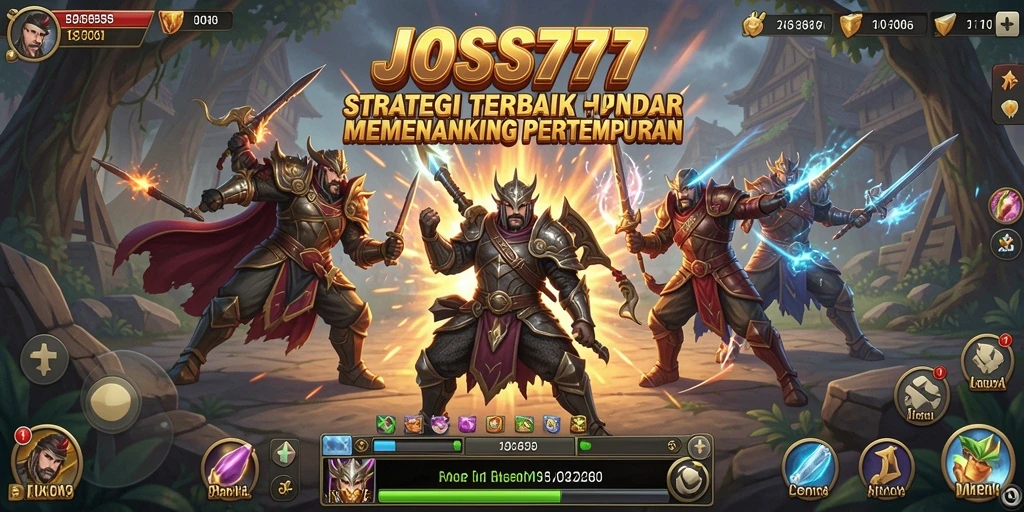 Tampilan gameplay JOSS777 dengan aksi strategi yang intens.