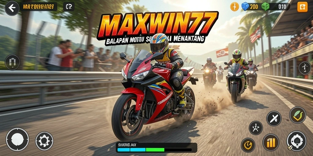Gameplay seru dari balapan motor di MAXWIN77.