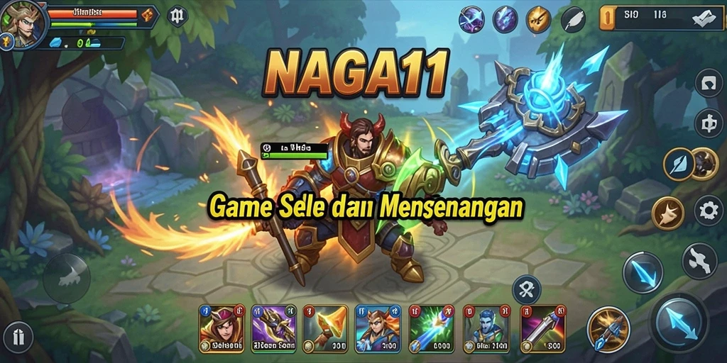 Menampilkan gameplay NAGA11 yang menawan dan strategis.