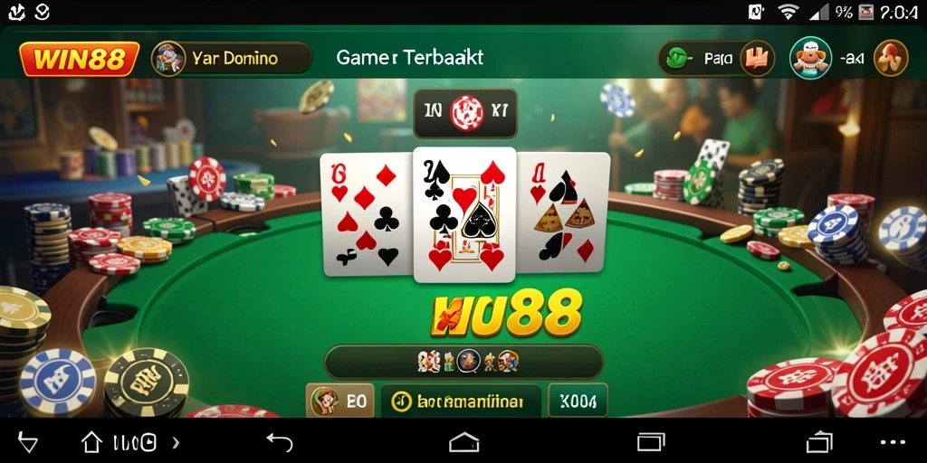 Tampilan gameplay seru Domino di WIN88